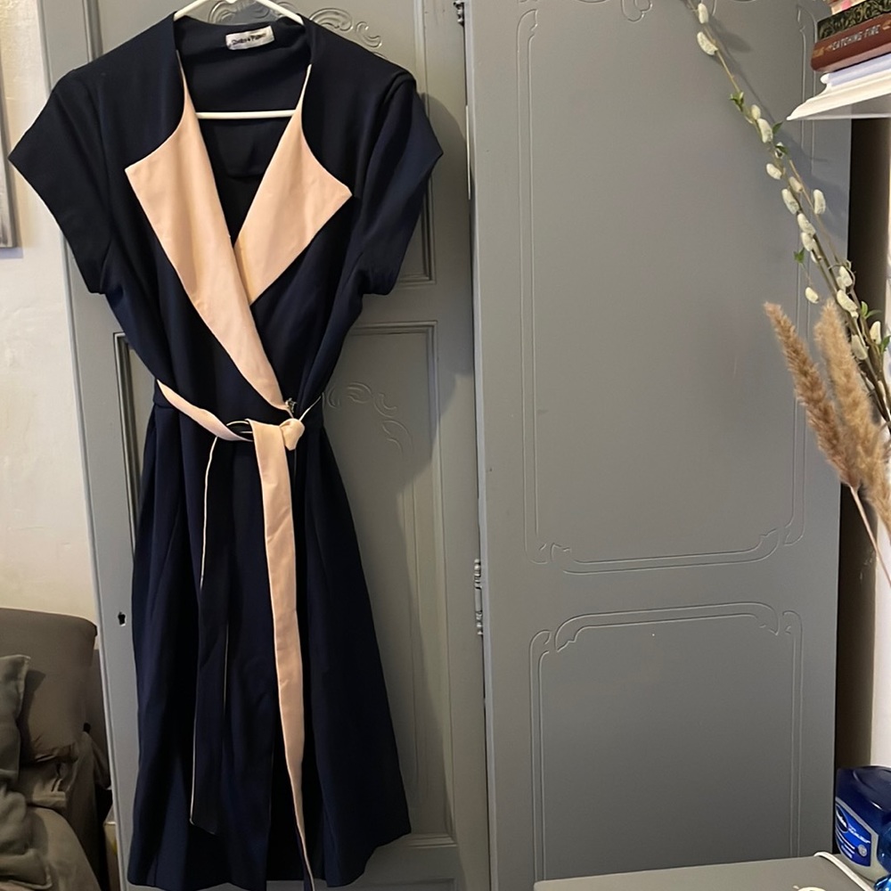 Pink and blue dress. Size 14.